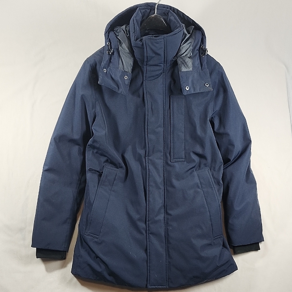 Blue Ski Parka with Hood and Insulation
